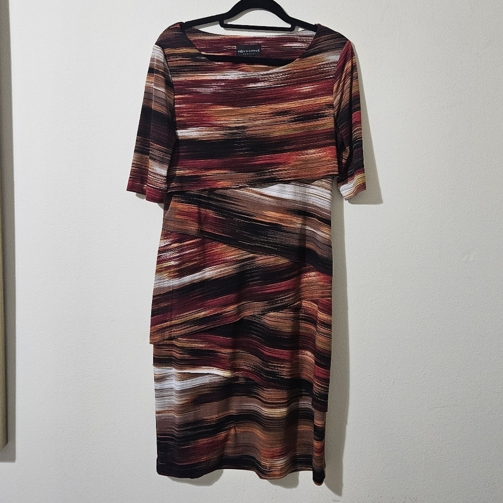 Connected Apparel Tiered Dress